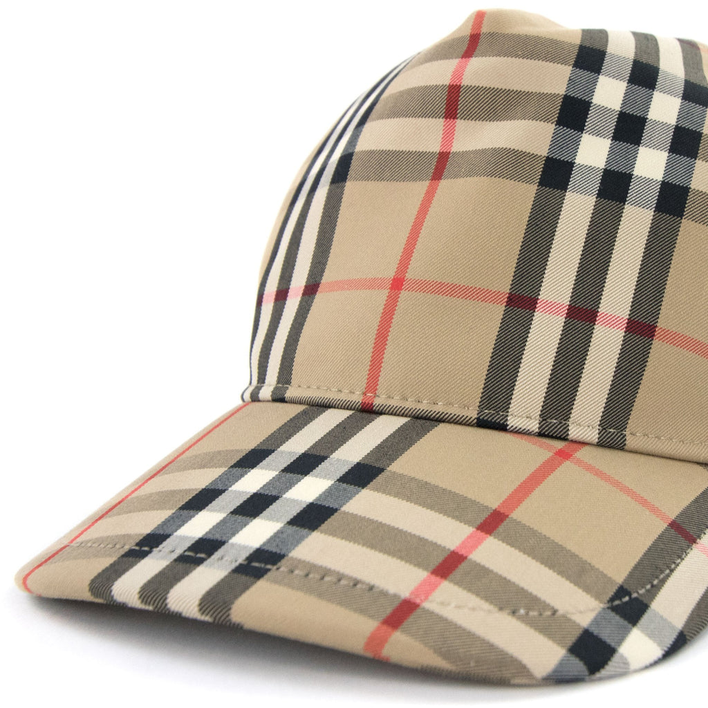 Burberry Logo Appliqué Vintage Check Baseball Cap Beige