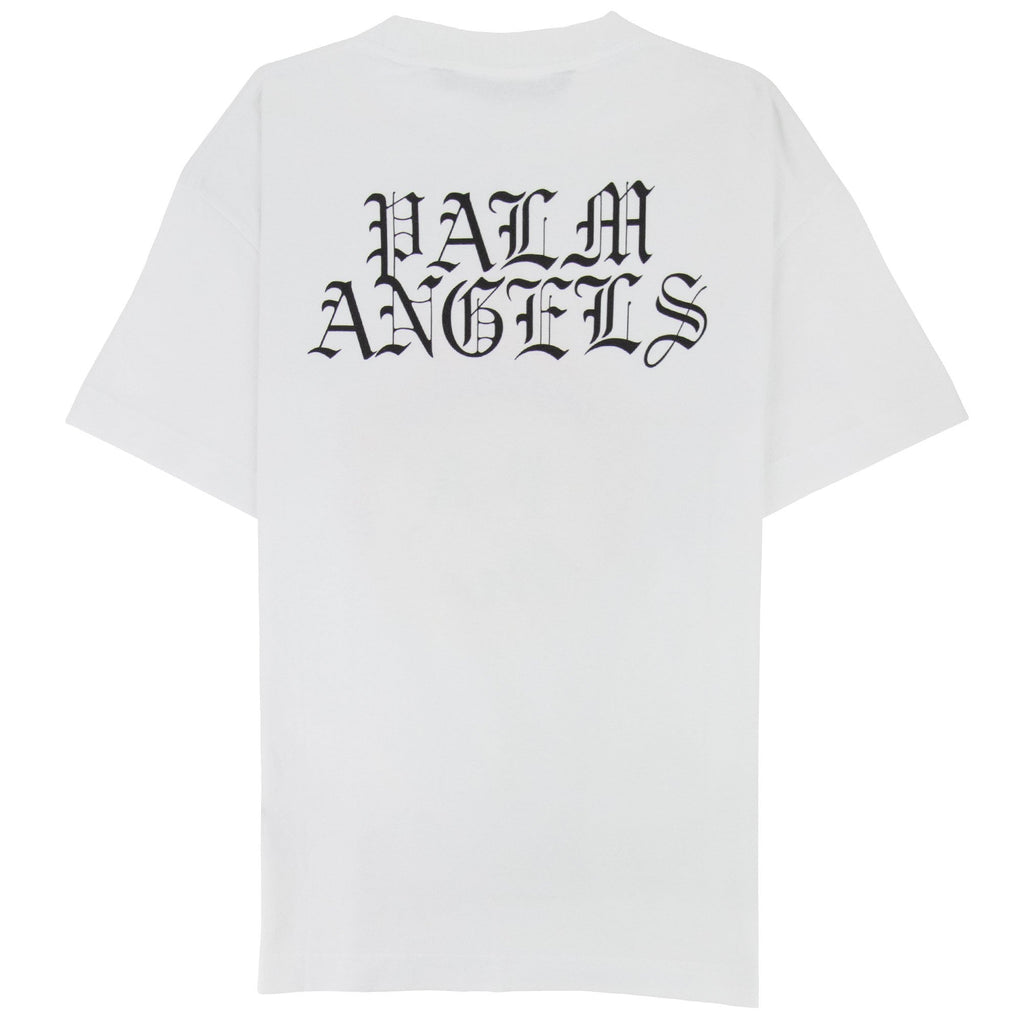 Palm Angels Burning Head T Shirt White/yellow