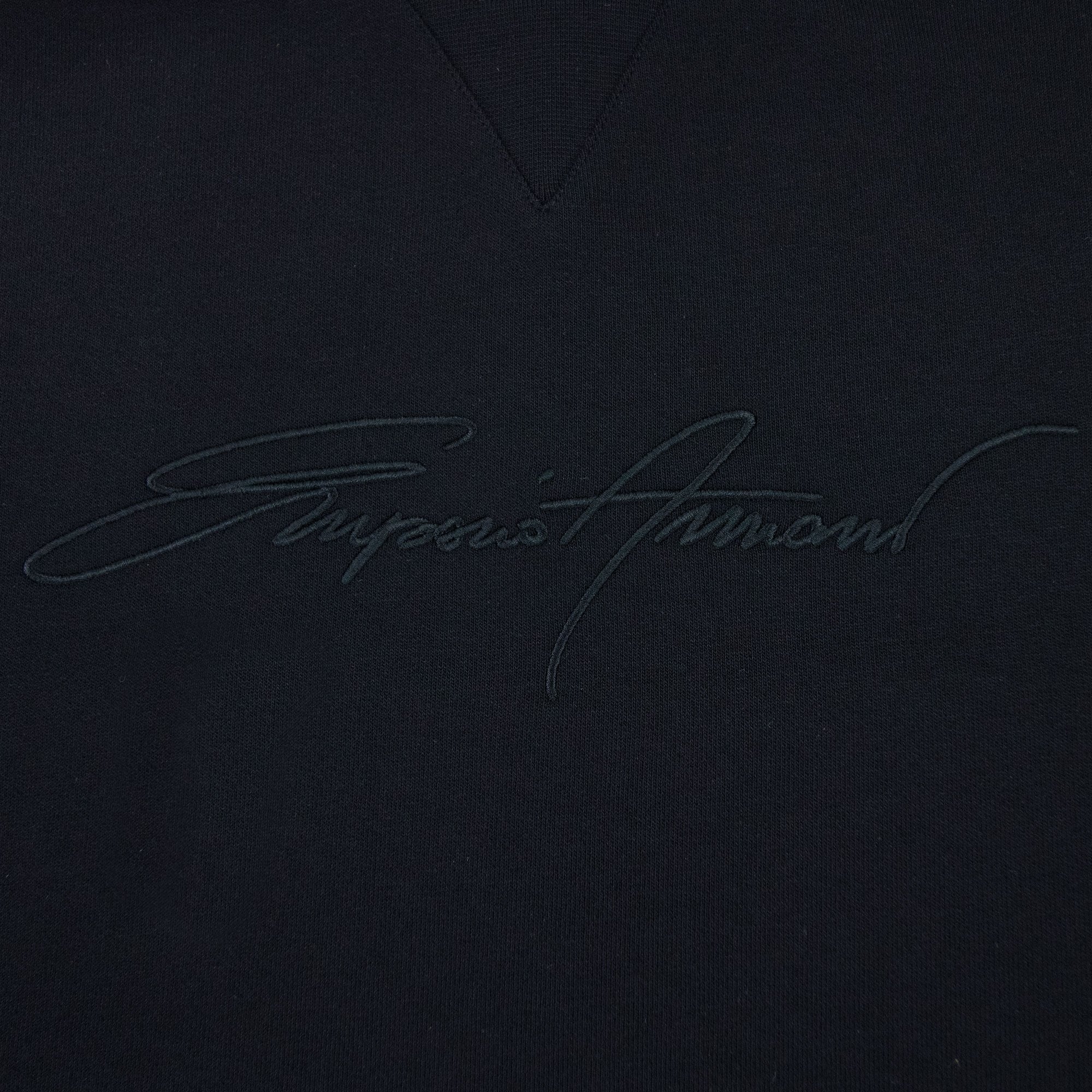 Emporio Armani Embroidered Signature Logo Sweatshirt Black 999