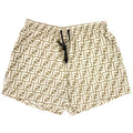 Fendi Ff Motif Swim Shorts Beige
