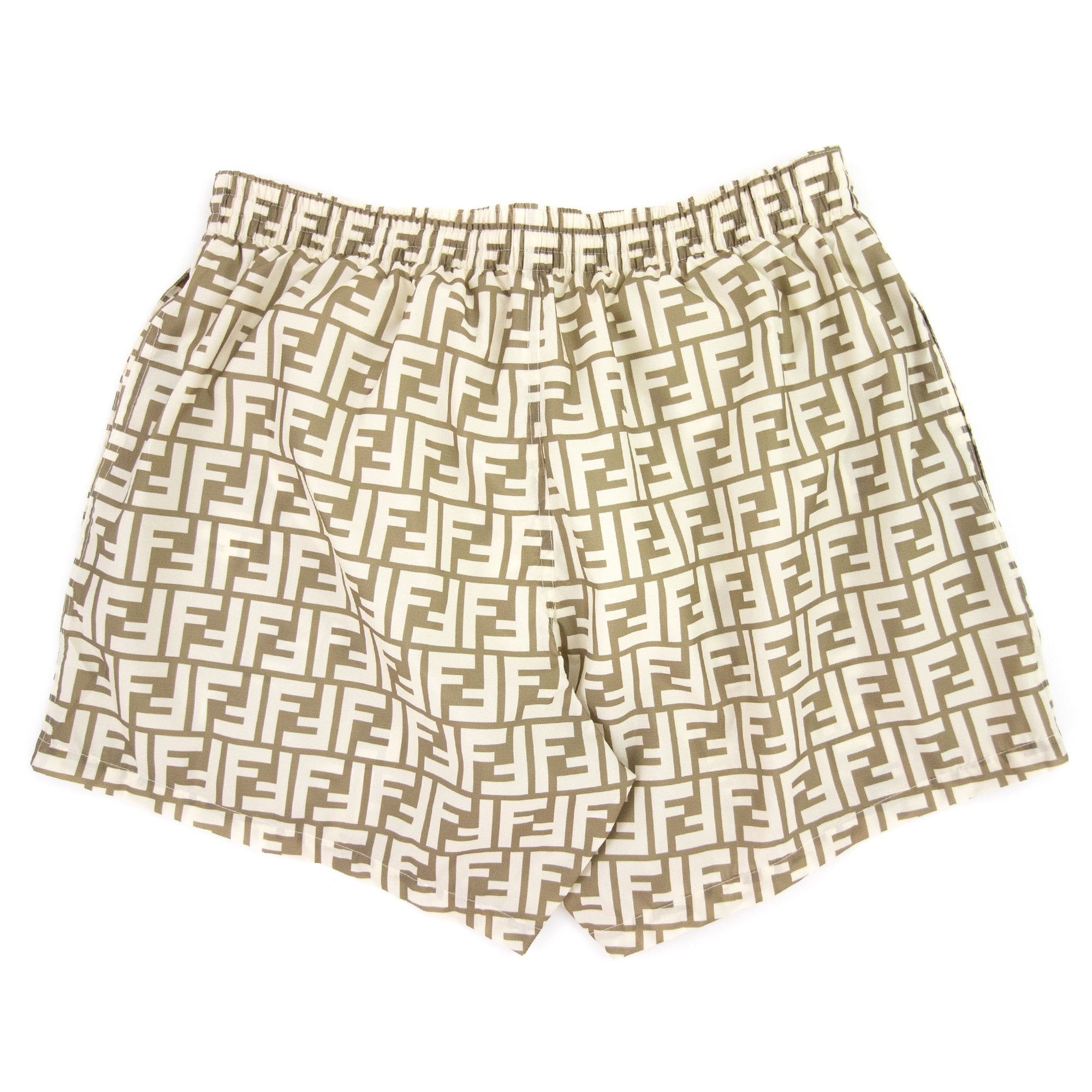 Fendi Ff Motif Swim Shorts Beige