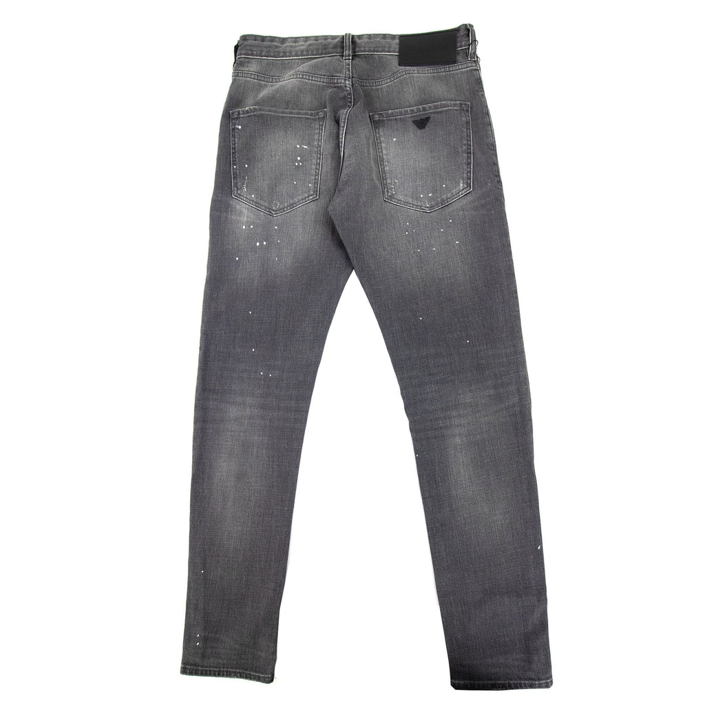 Emporio Armani J09 Vintage Look Slim Fit Jeans Denim Nero 0007