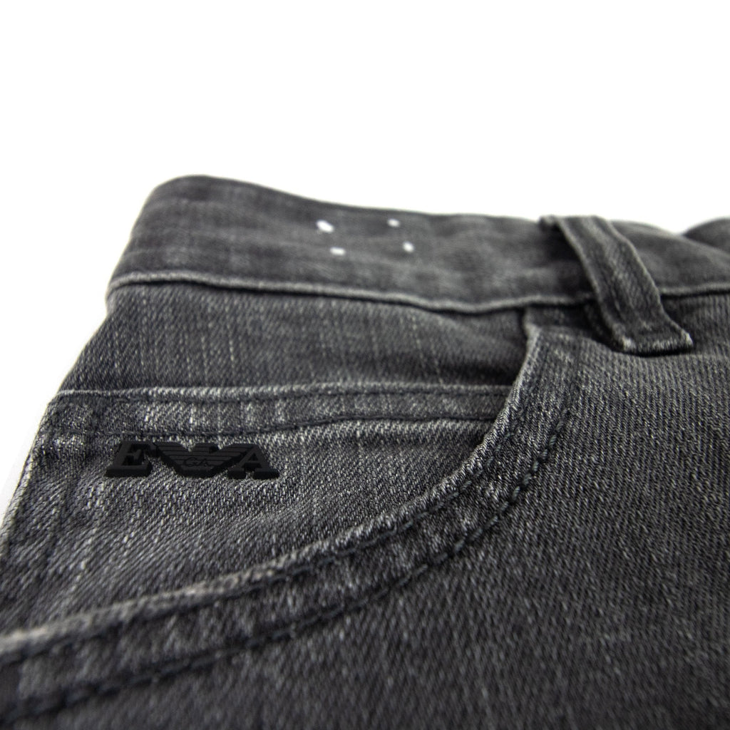 Emporio Armani J09 Vintage Look Slim Fit Jeans Denim Nero 0007
