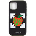 Off White Apple Iphone 12 Mini Cover Black & Red