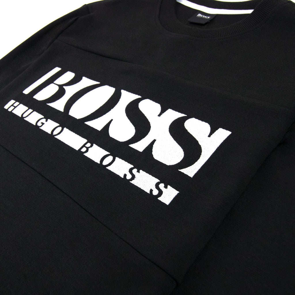 Hugo Boss Block Logo Crewneck Sweatshirt Black 001