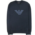 Emporio Armani Dashed Eagle Print Sweatshirt Navy Blue 0920
