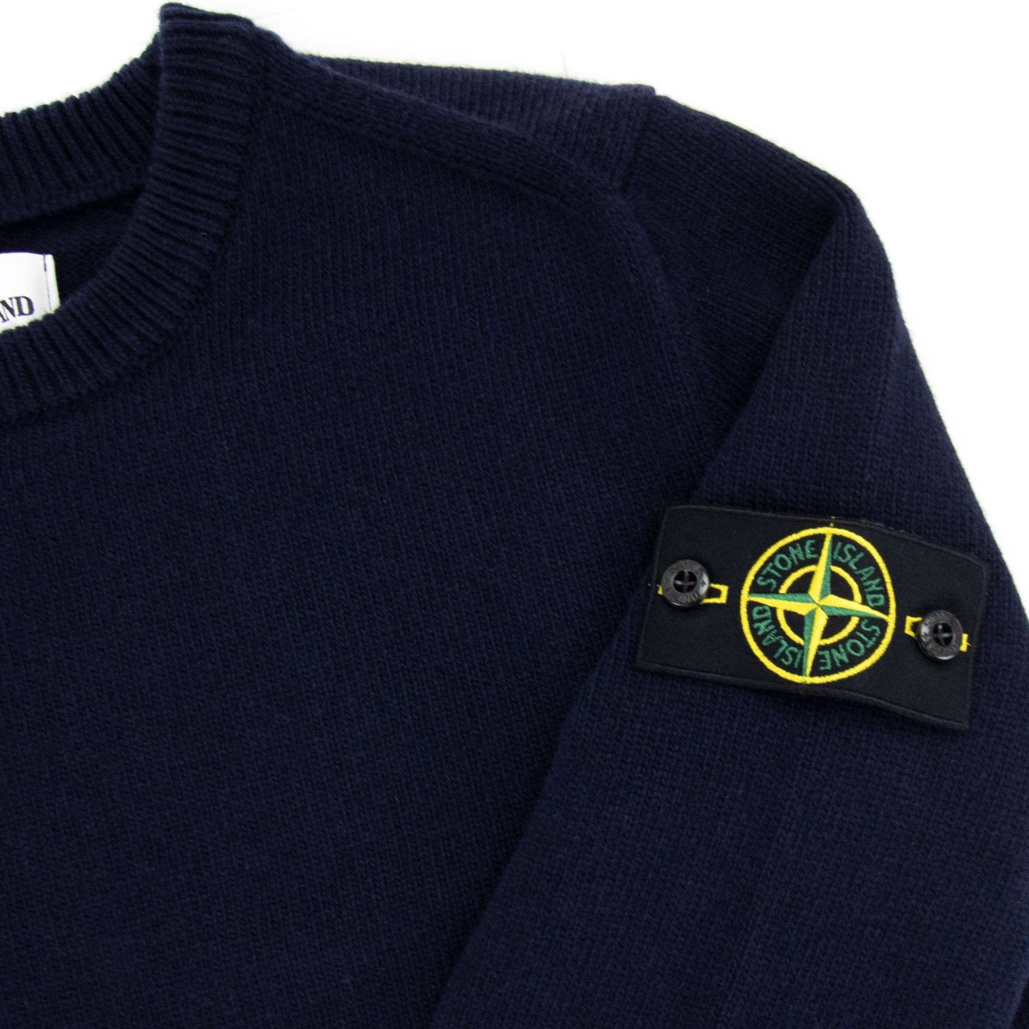 Stone Island 535a3 Lambswool Knitwear Navy V0020
