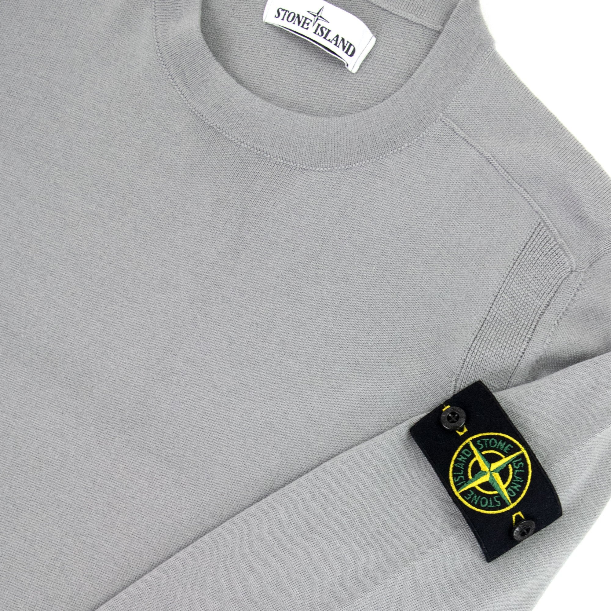 Stone Island 526c4 Light Pure Wool Knitwear Grey V0061