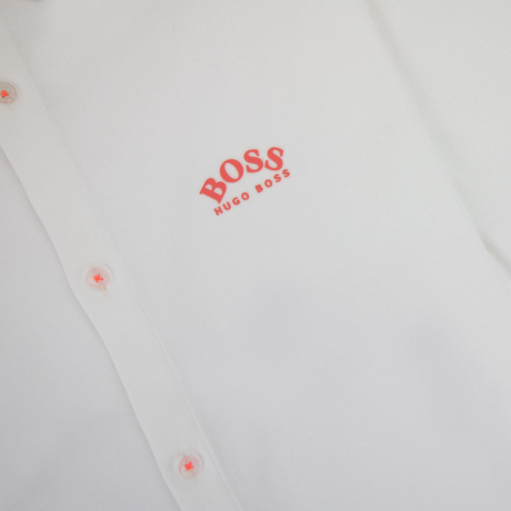 Hugo Boss Biadia R Curved Logo S/s Shirt White 100