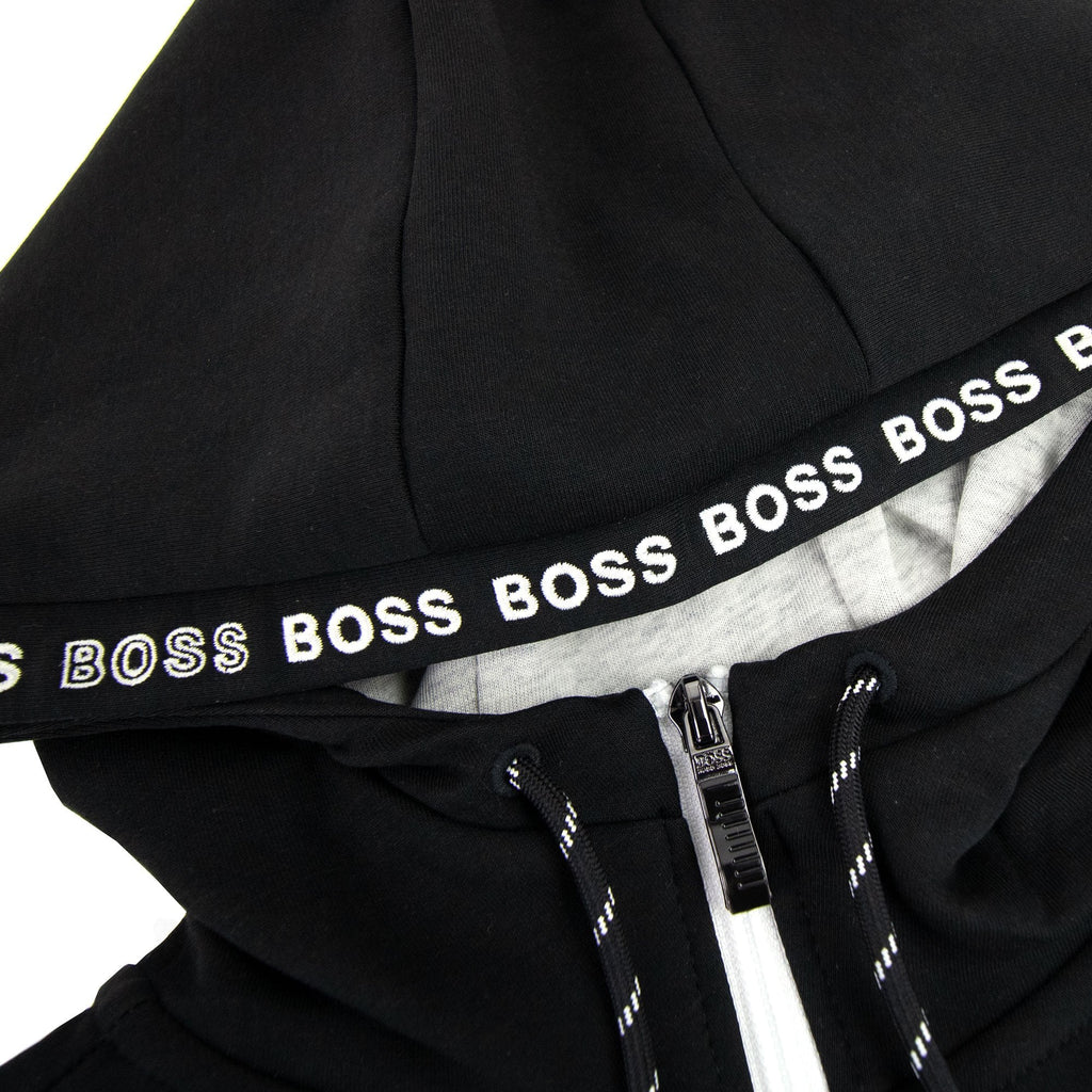 Hugo Boss Saggy 1 Zip Up Sweatshirt Black 001