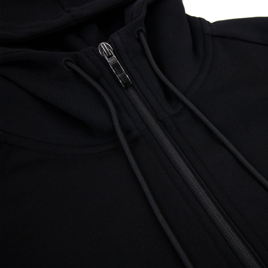 Hugo Boss Saggy Curved Logo Zip Up Sweatshirt Black 001