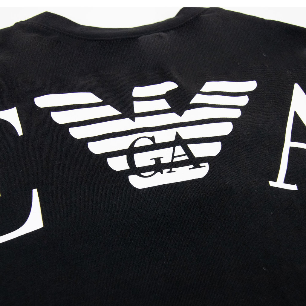 Emporio Armani Logo Side Stripe T Shirt Black