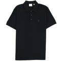 Burberry Monogram Motif Cotton Piqué Polo Black