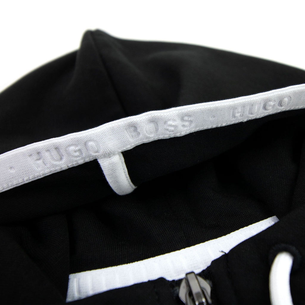 Hugo Boss Block Logo Zip Up Hoody Black 001
