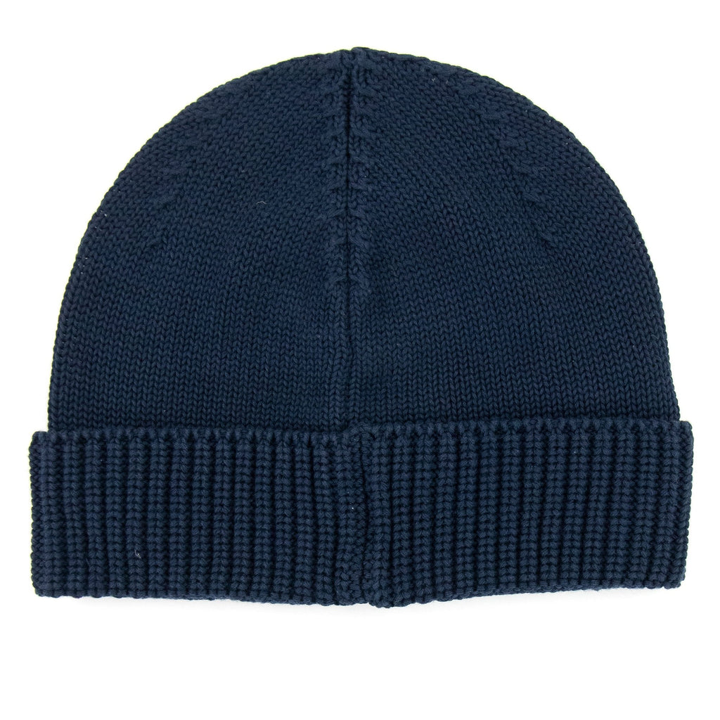 Stone Island Junior N01a7 Knit Patch Logo Beanie Navy V0020