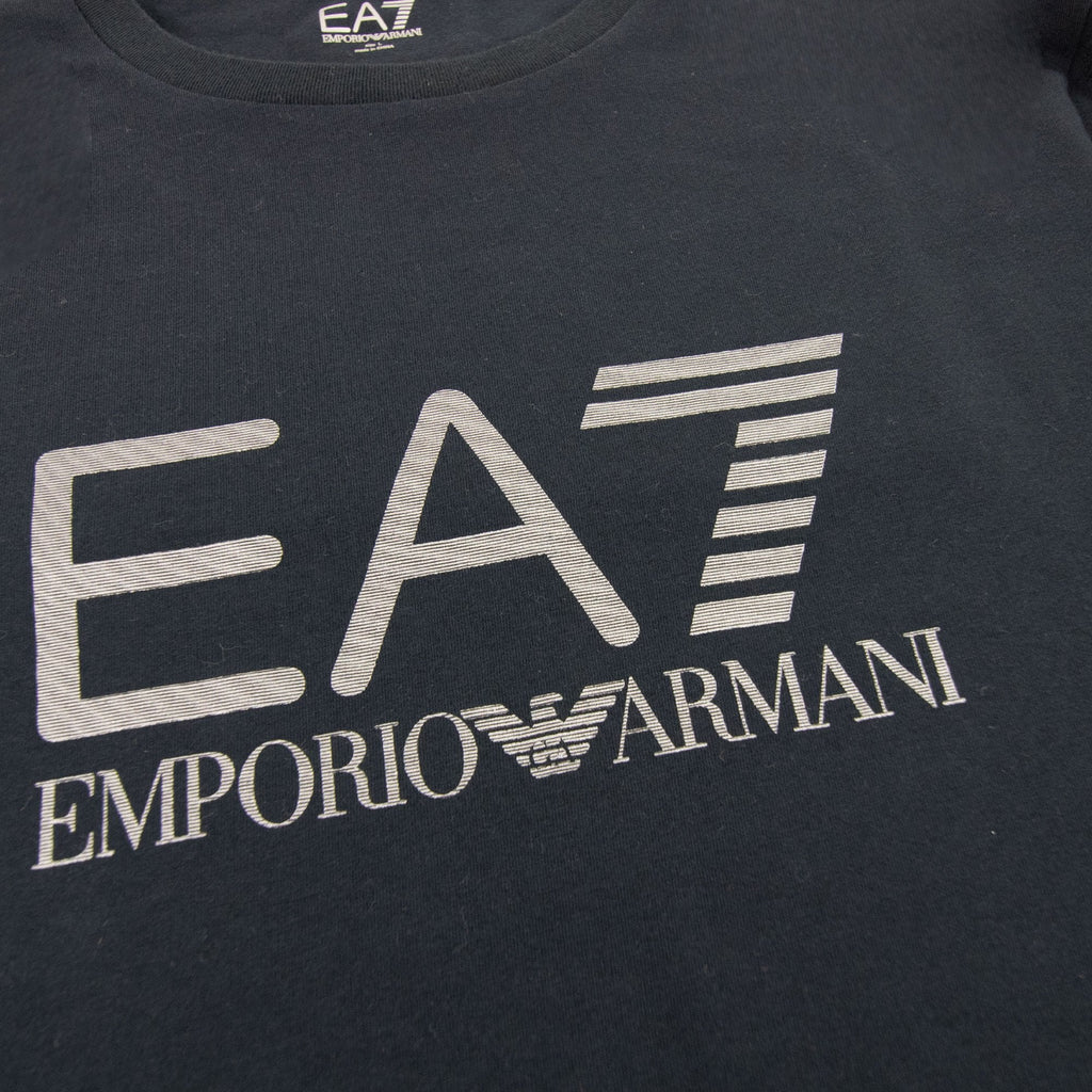 Ea7 Silver Large Logo Long Sleeve T-shirt Darkslate