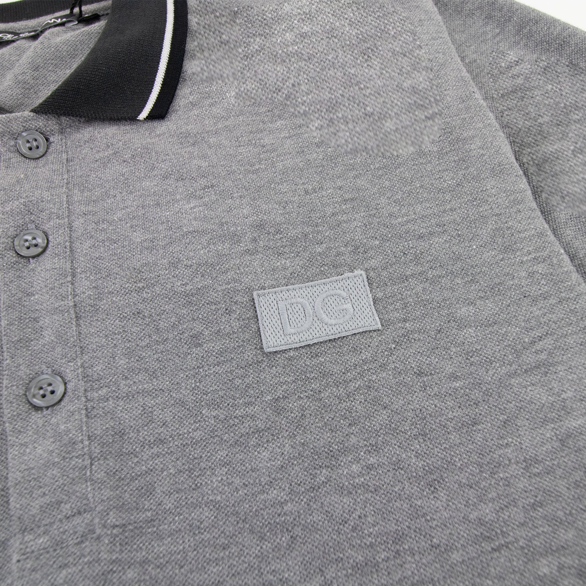 Dolce & Gabbana Chest Logo Short Sleeve Polo Grey