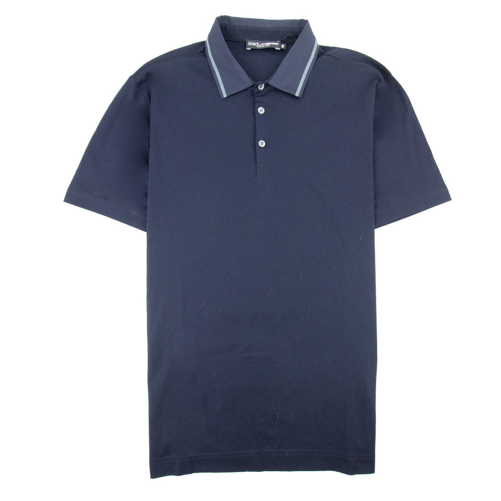 Dolce & Gabbana Short Sleeve Polo Navy