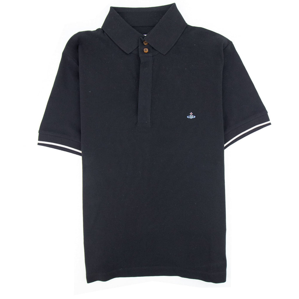 Vivienne Westwood Piquet Overlock Polo Black