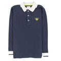 Armani Junior Logo Long Sleeve Polo Navy