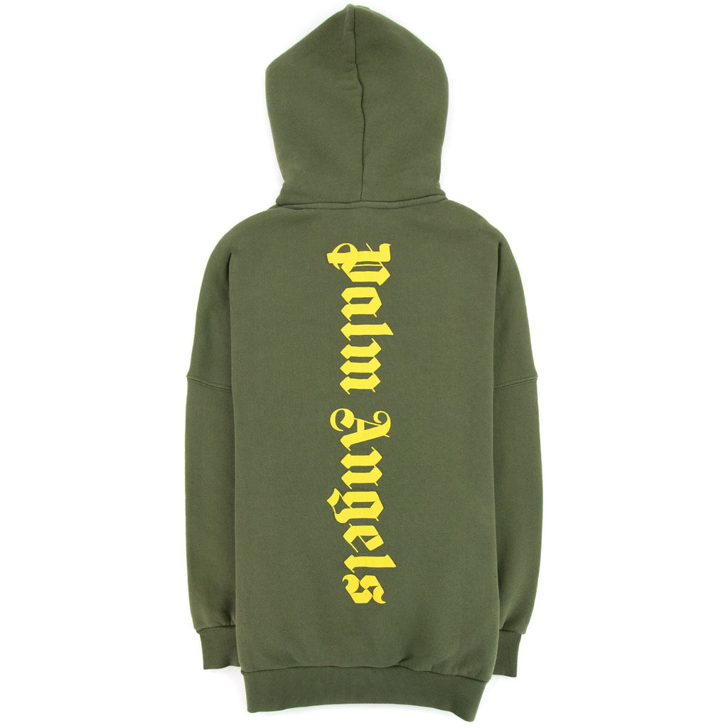 Palm Angels Ns Logo Over Hoody Military Green