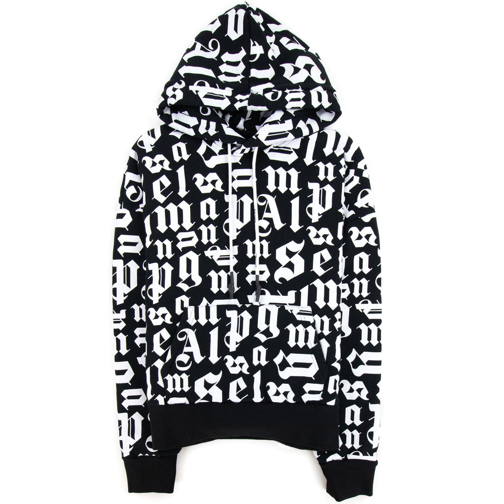 Palm Angels Broken Monogram Hoody Black