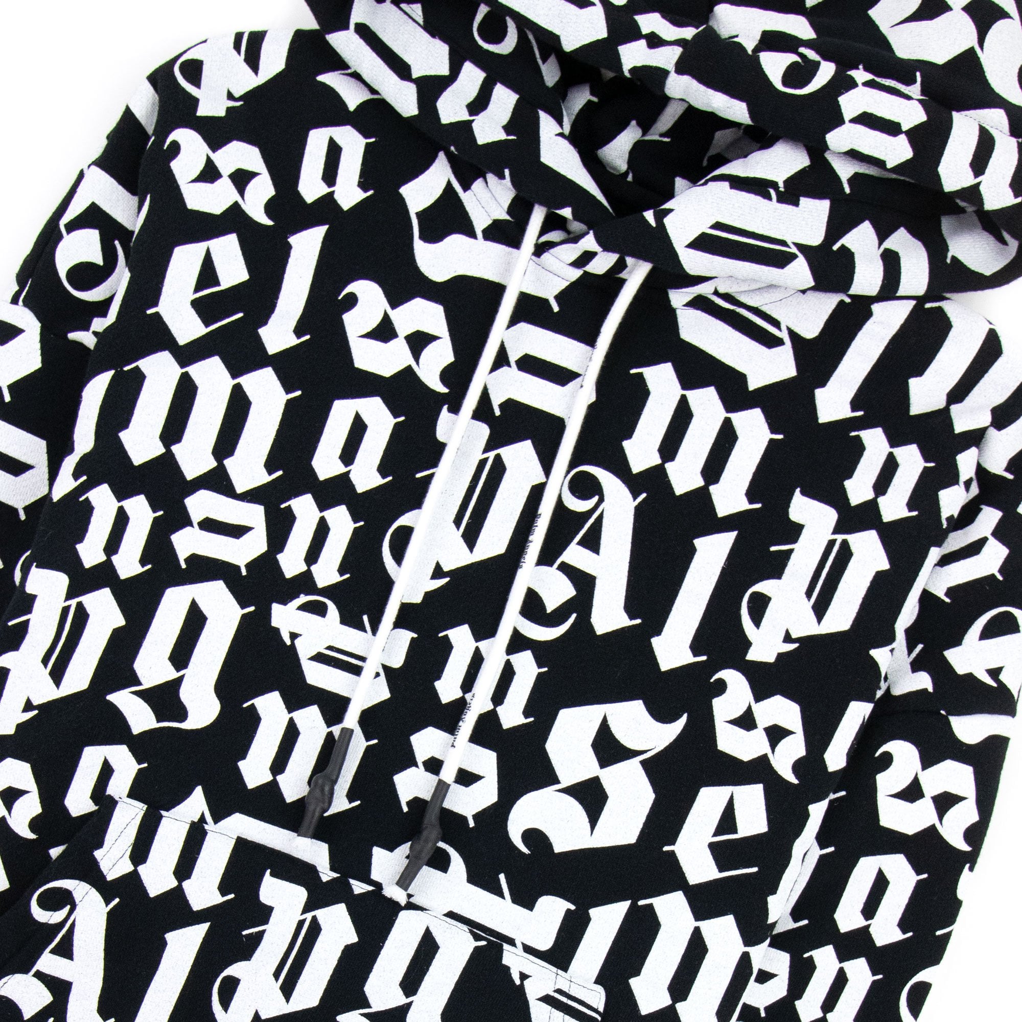 Palm Angels Broken Monogram Hoody Black