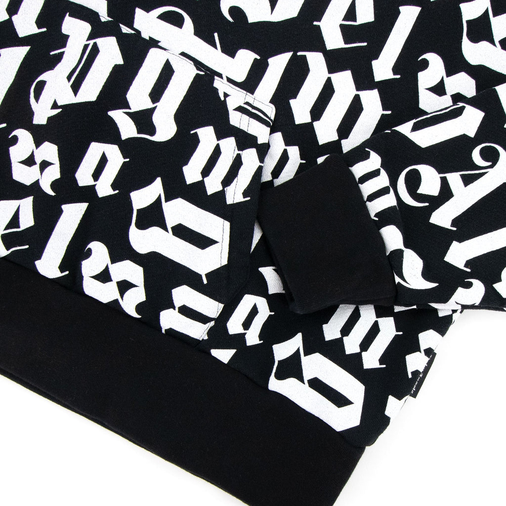 Palm Angels Broken Monogram Hoody Black
