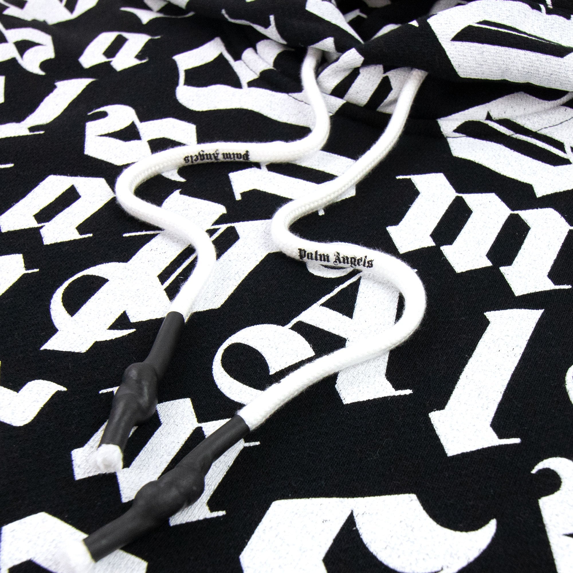 Palm Angels Broken Monogram Hoody Black
