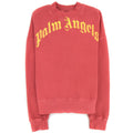 Palm Angels Wash Curved Logo Sweat Red