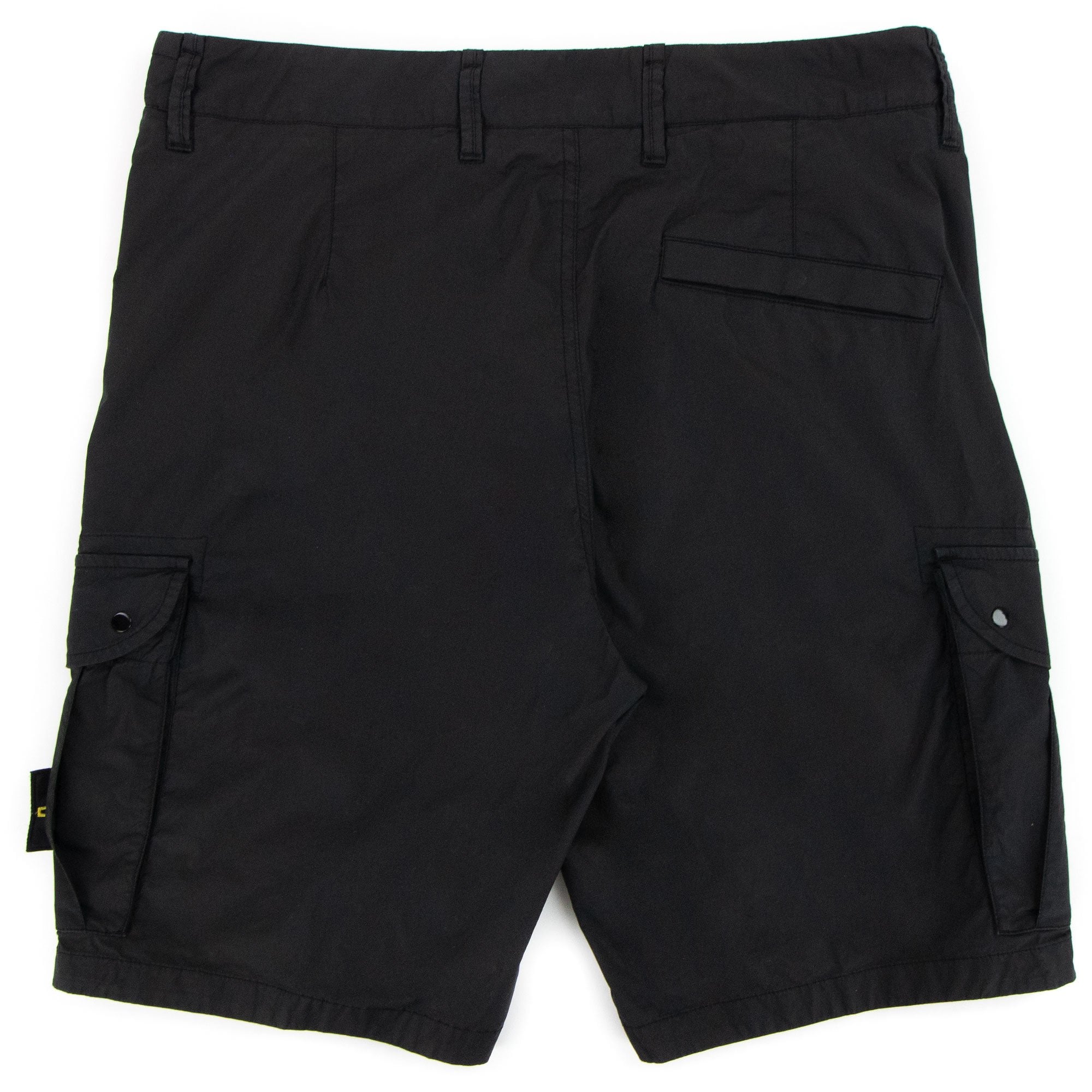 Stone Island Stretch Cotton Tela Cargo Shorts Black V0029 - MEN