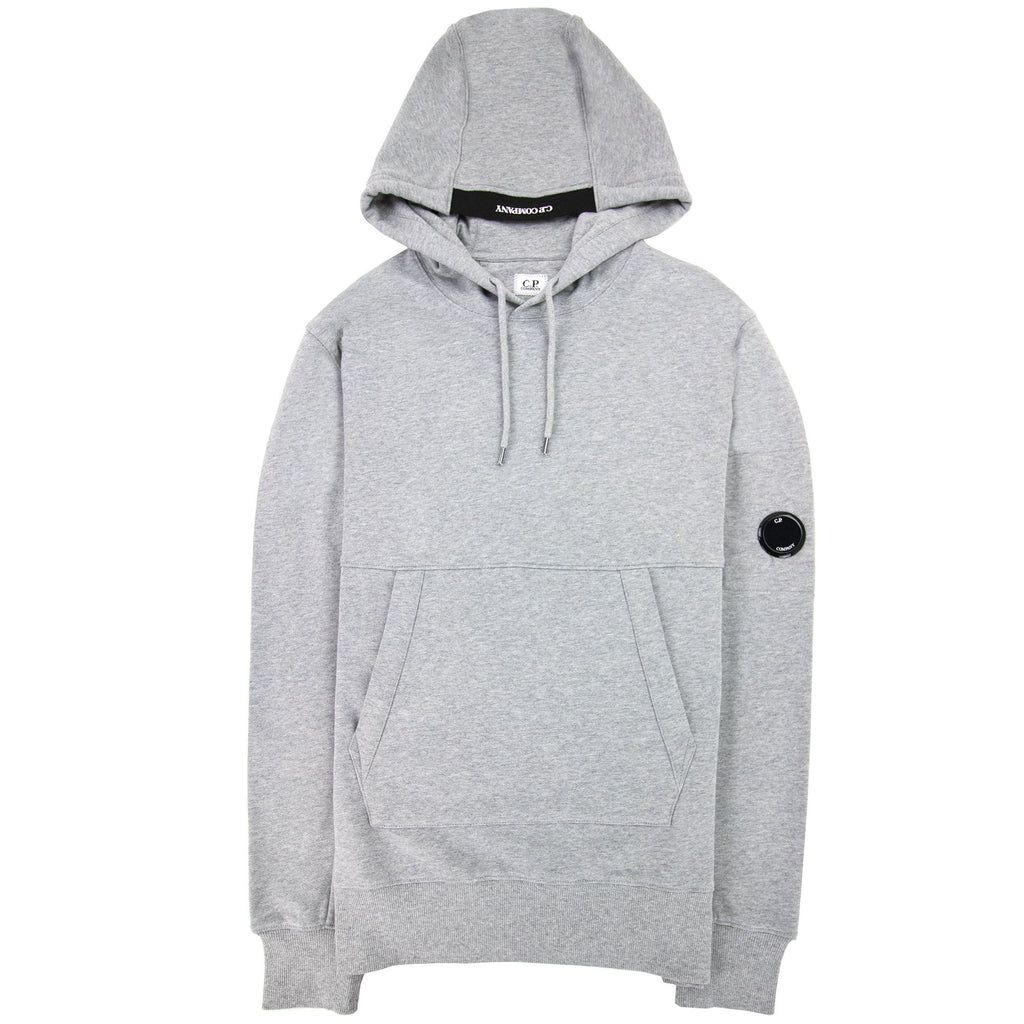 CP Company Diagonal Raised Fleece Garment Dyed Lens Hoodie Grey M93