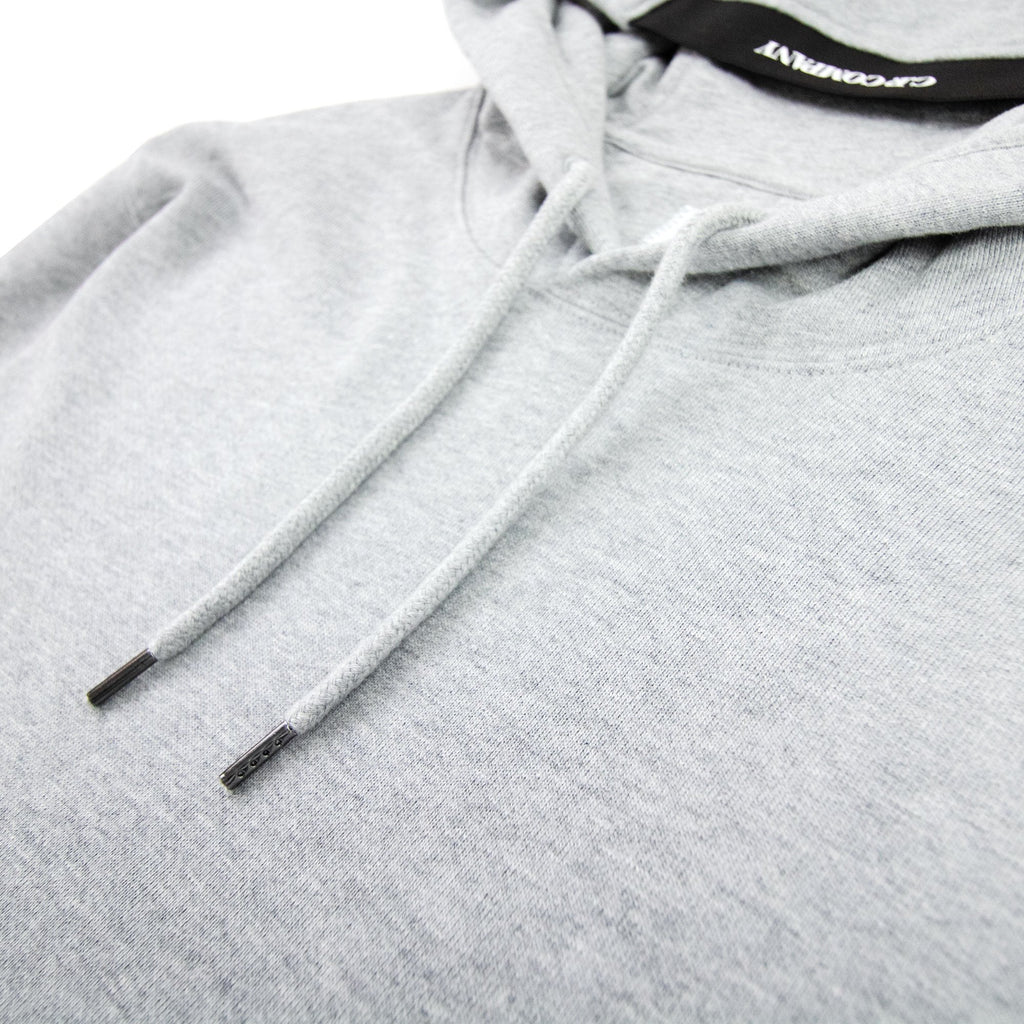 CP Company Diagonal Raised Fleece Garment Dyed Lens Hoodie Grey M93