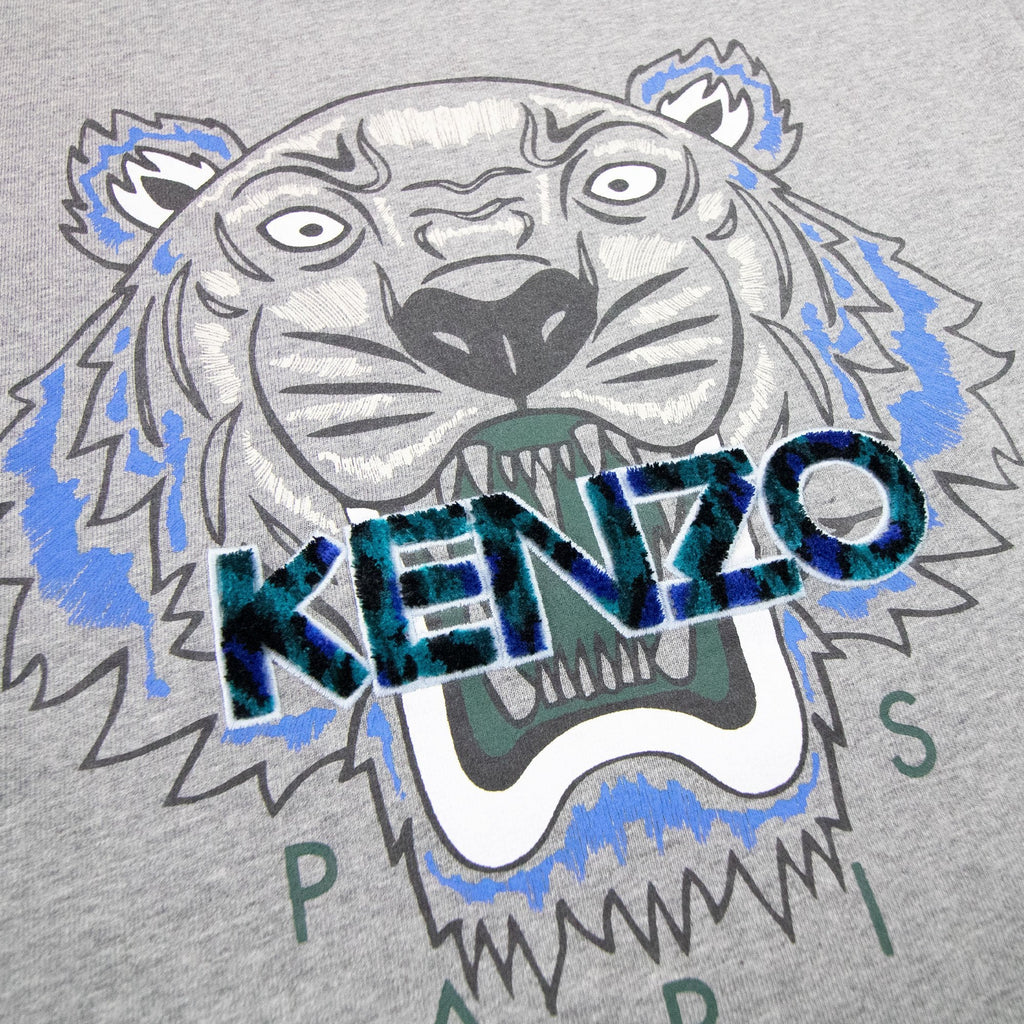 Kenzo Leopard Tiger T Shirt Grey