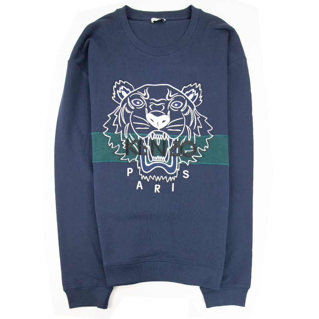 Kenzo Tiger Stripe Sweatshirt Navy