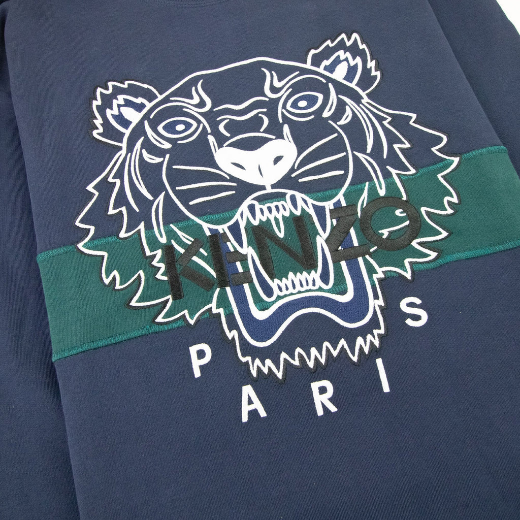 Kenzo Tiger Stripe Sweatshirt Navy