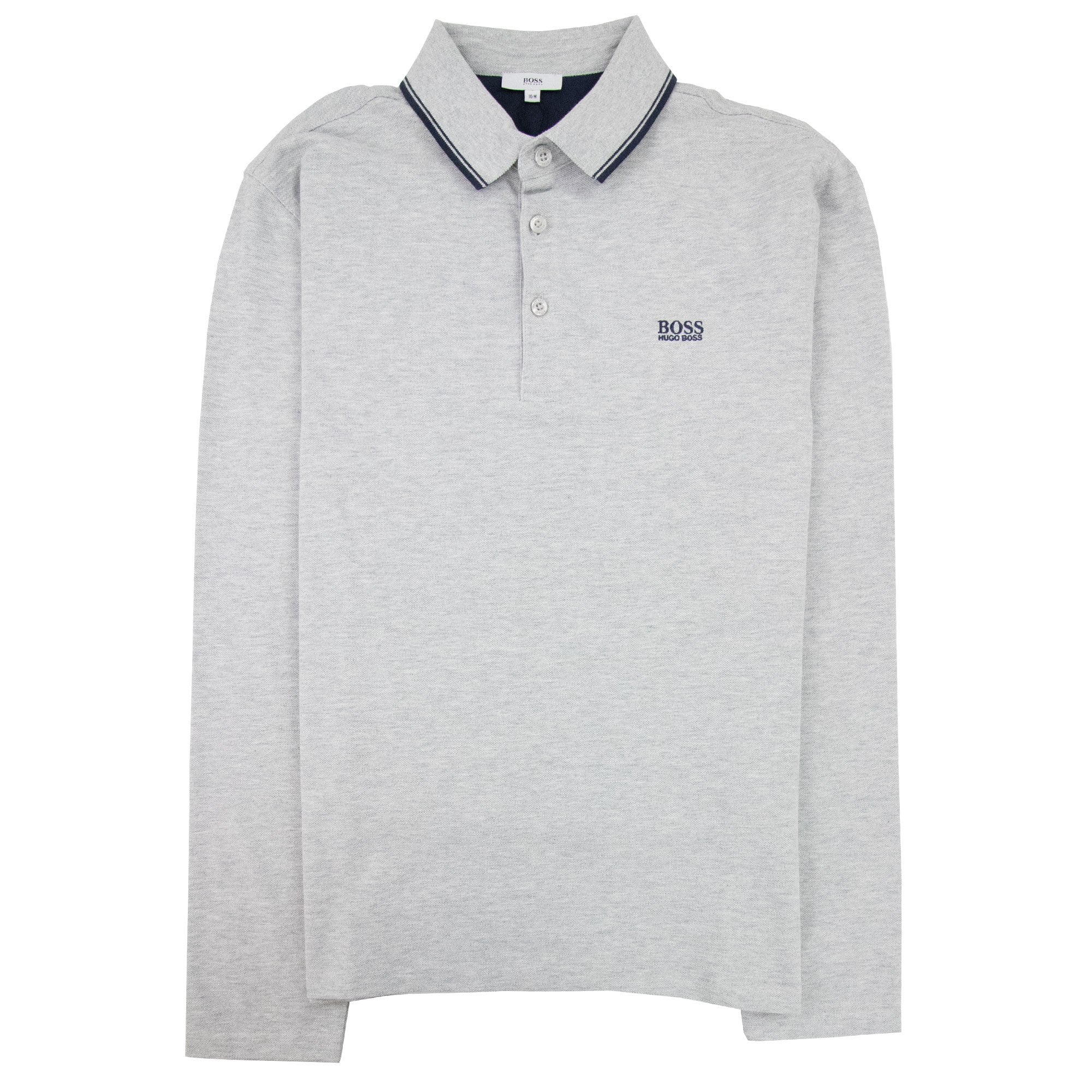 Hugo Boss Kids L/s Polo Collar Stripe Light Grey