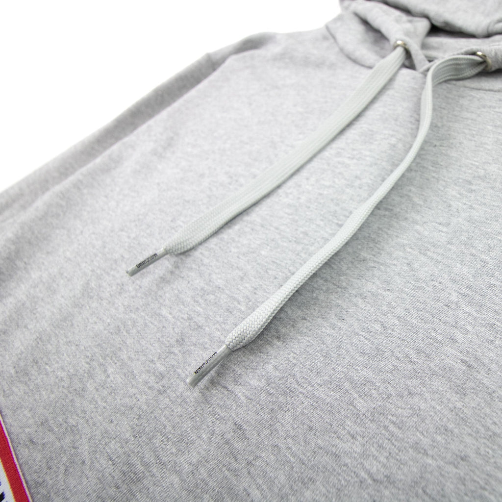 Moschino Underwear Tape Logo Lounge Hooded Sweatshirt Grey 0489