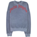 Palm Angels Wash Curved Logo Sweat Blue