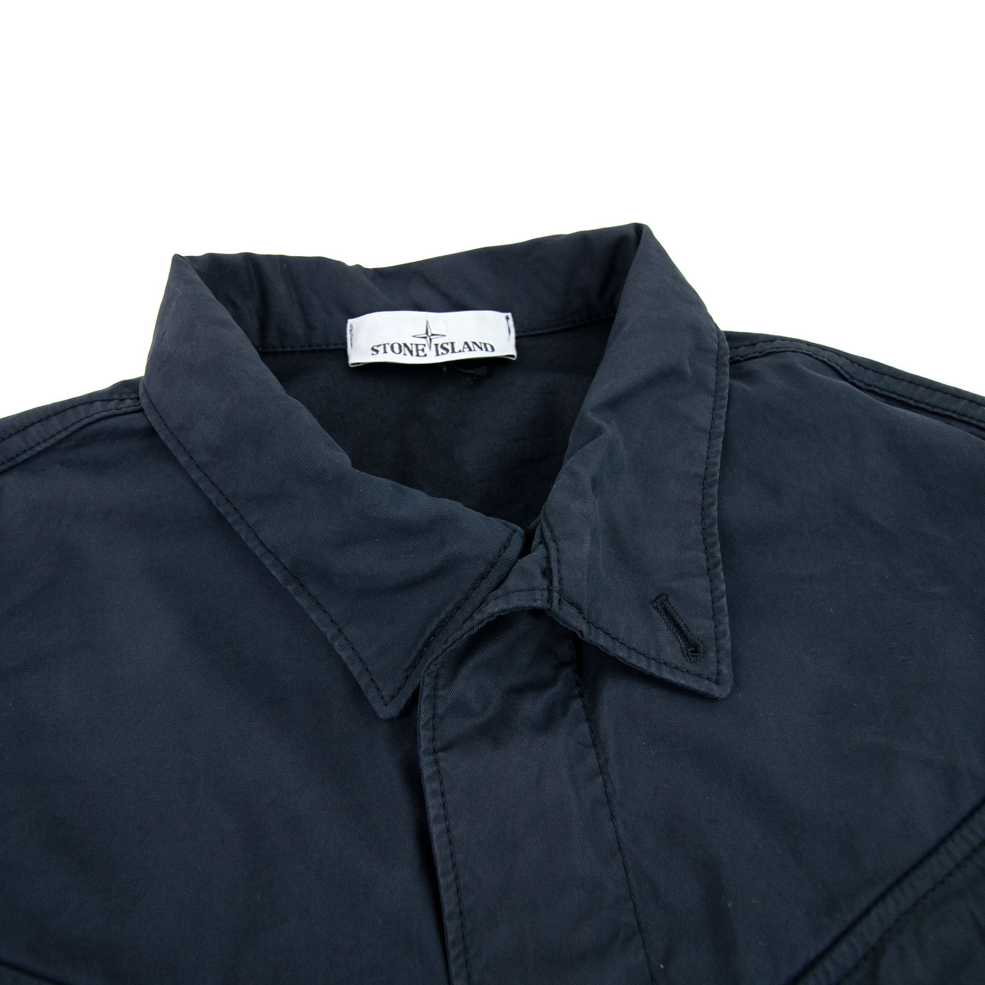 Stone Island Double Front Pocket Overshirt Navy V0020