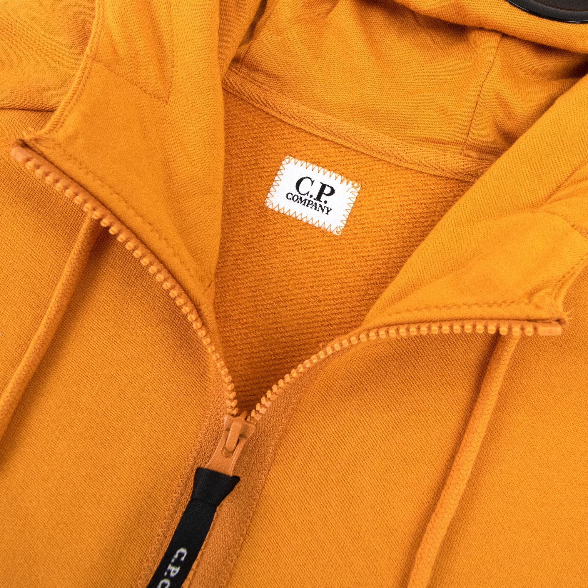 CP Company Diagonal Raised Fleece Full Zip Goggle Hoody Desert Sun 436