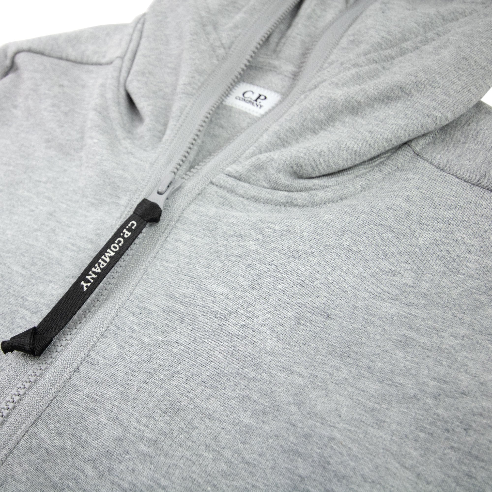 CP Company Front Goggle Diagonal Fleece Hoody Grey M93