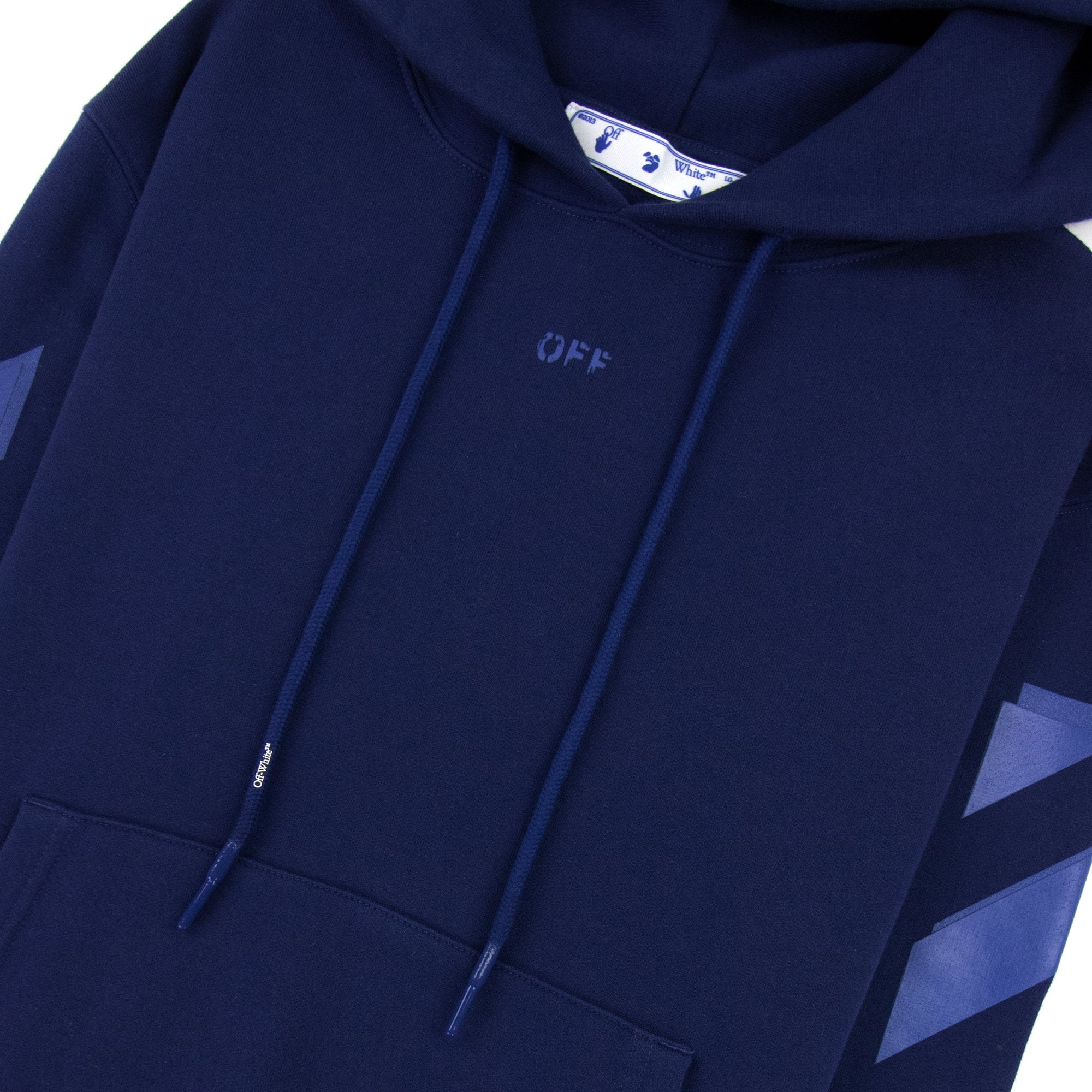 Off White Rubber Arrow Slim Hoodied Sweatshirt Blue/blue