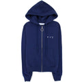 Off White Ow Arrow Logo Slim Zip Up Sweatshirt Blue/white