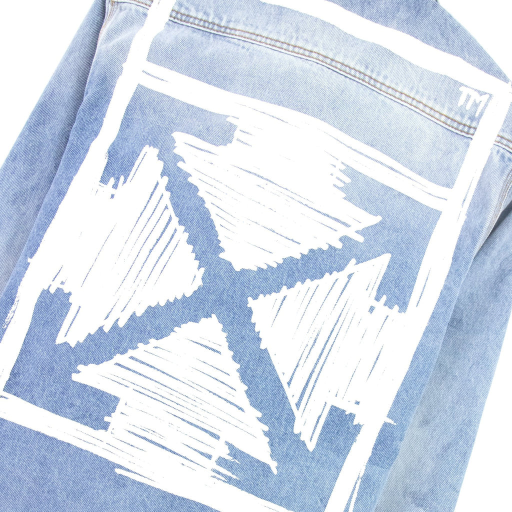 Off White Negative Mark Denim Shirt Bleach Blue