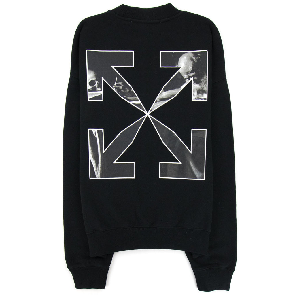 Off White Carav Arrow Skate Crewneck Sweatshirt Black/white