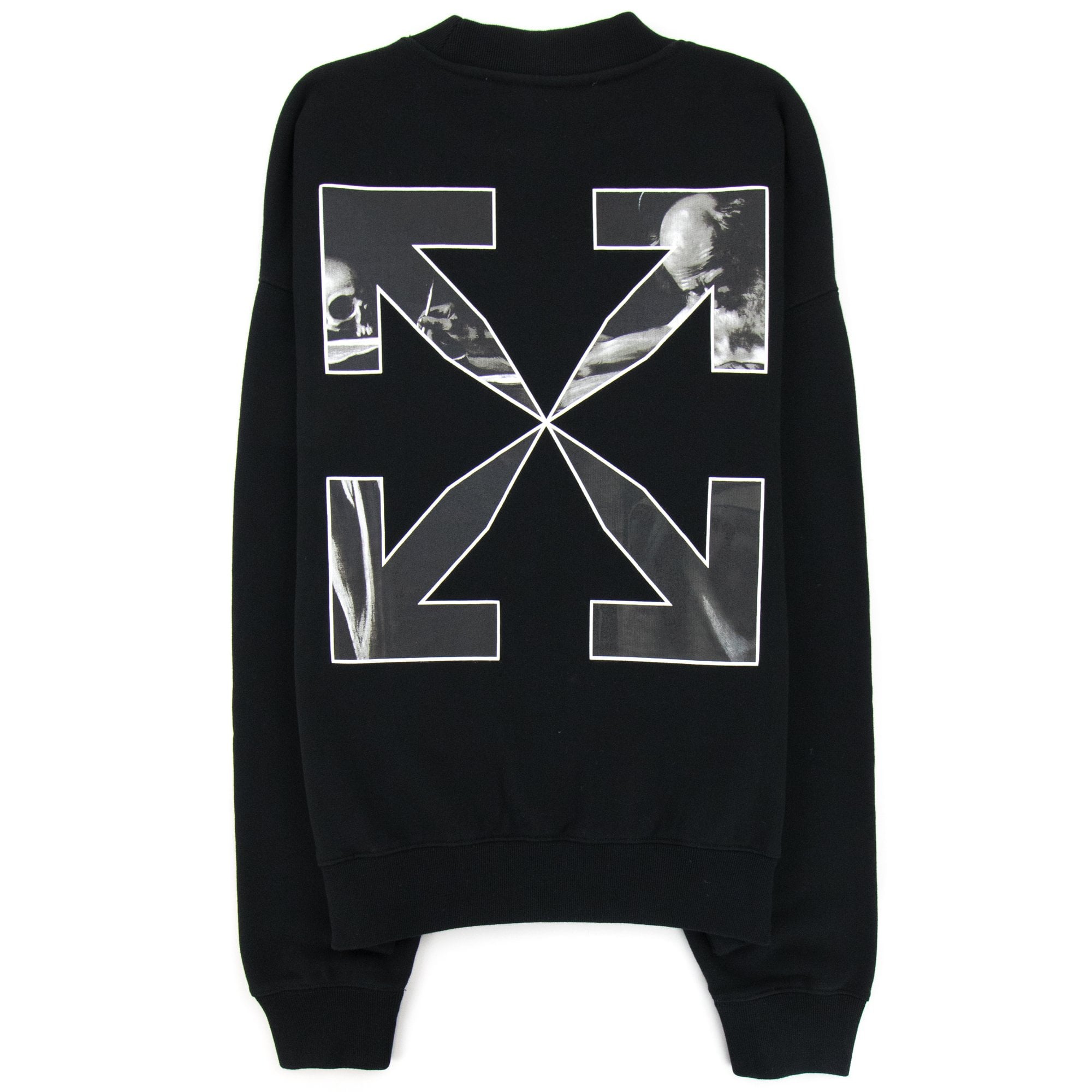 Off White Carav Arrow Skate Crewneck Sweatshirt Black/white