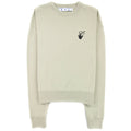 Off White Bubble Arrow Over Crewneck Sweatshirt Stone Grey