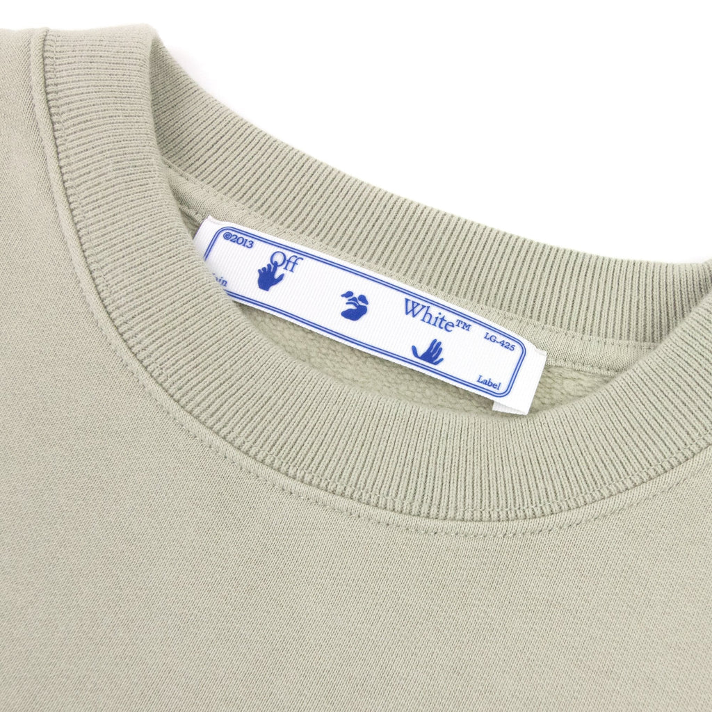 Off White Bubble Arrow Over Crewneck Sweatshirt Stone Grey