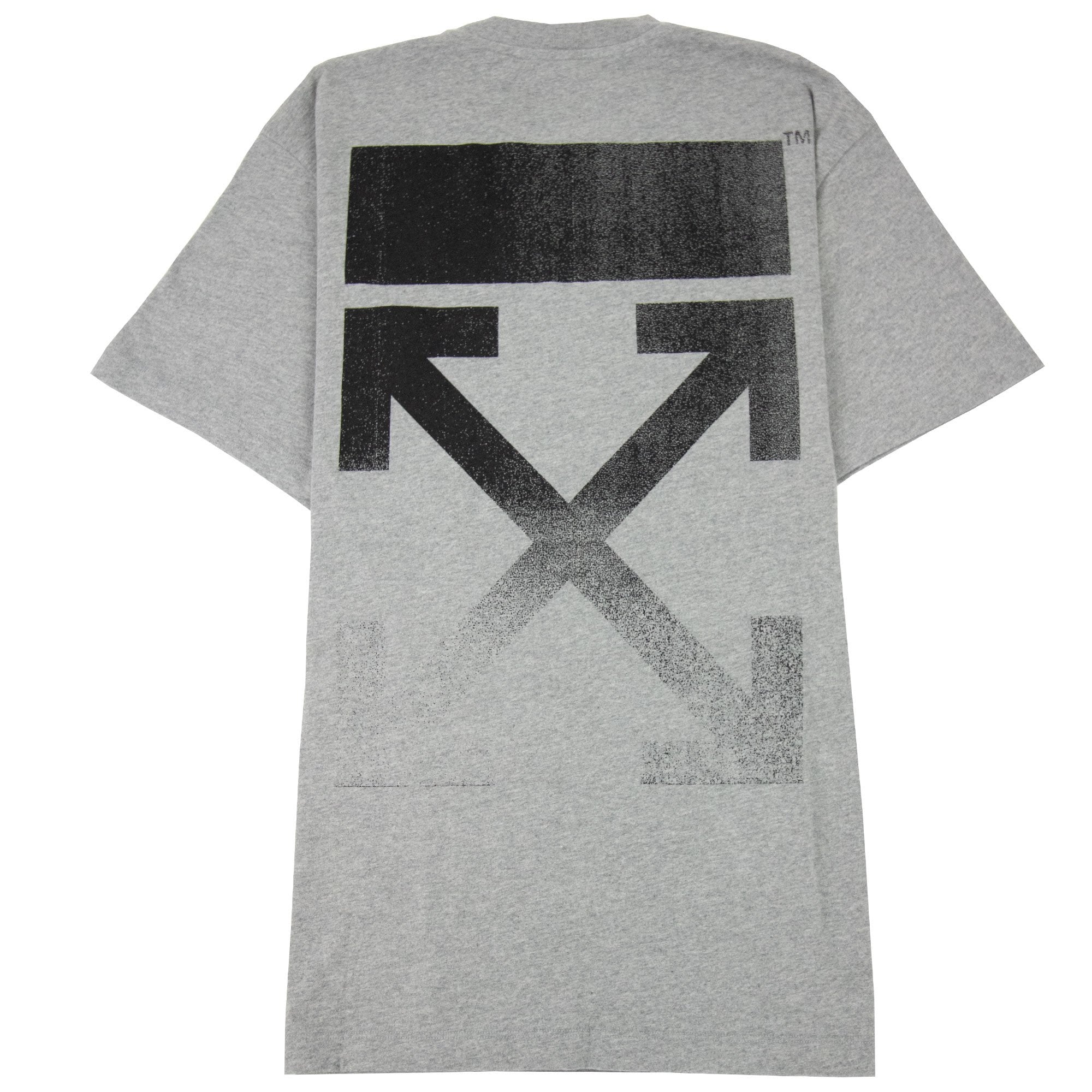 Off White Degrade Arrow S/s Over T Shirt Melange Grey